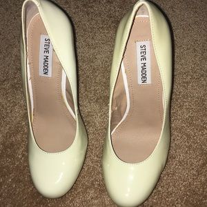 Steve Madden White Heels 8M worn once